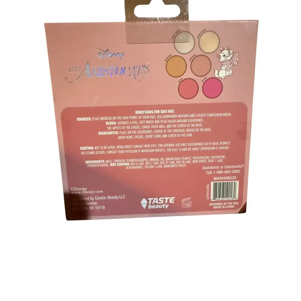NWT Disney Marie Cat Aristocats Paris Complexion Palette by Taste Beauty